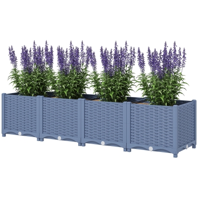 Garden Bed 63" L x 15.7" W x 14.6" H Blue