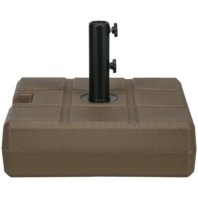 Outsunny Fillable Umbrella Stand for 1.2"-2" Poles, Brown