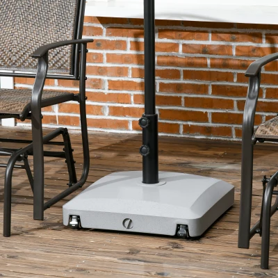 Umbrella Base 19.5" L x 19.5" W x 14" H Light Gray