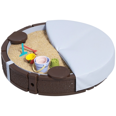 sandbox 47.2" L x 47.2" W x 8.7" H Brown