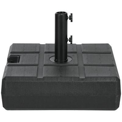 Outsunny Fillable Umbrella Stand for 1.2"-2" Poles, Black