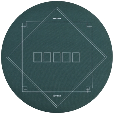 Poker Mat Φ23.6" x 0.2" D Dark Green