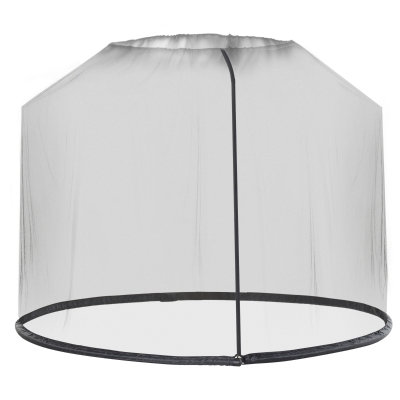 Outsunny Outdoor Patio 7.5ft Umbrella Table Screen Mosquito Bug Net, Garden Large Umbrella Cover Netting with Zippered Door, Black (Mosquito Netting ONLY)