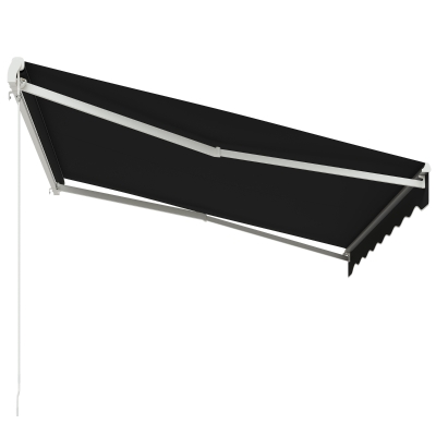 Outsunny 10' x 8' Electric Retractable Awning, UV Protection Sun Shade Shelter w/ Remote Controller for Deck Balcony Yard, Black