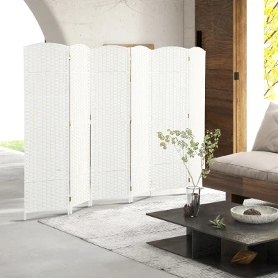 Room Divider 94.5" W x 0.6" D x 66.9" H White