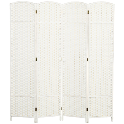 Room Divider 63" W x 0.6" D x 66.9" H White