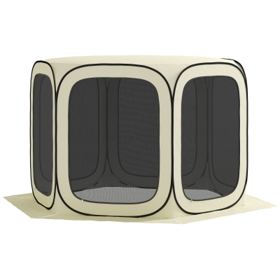 Camping Tent 133.9" L x 133.9" W x 86.6" H Beige