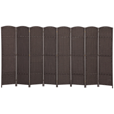 Room Divider 126" W x 0.6" D x 66.9" H Brown