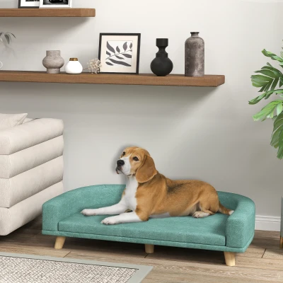 PawHut Dog Sofa Bed with Washable Cushion for Large Pets, Green