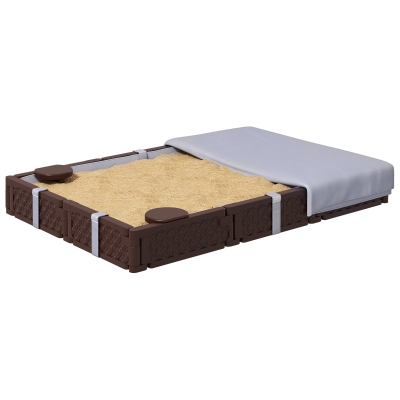 Kids Sandbox 73.2" L x 46.9" W x 8.7" H Brown