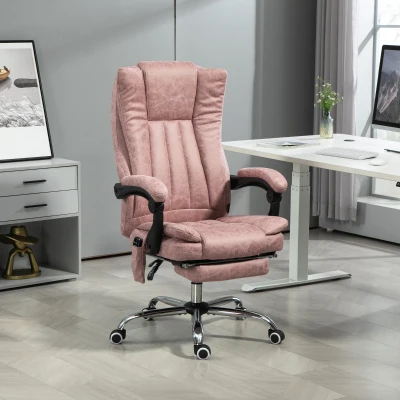 Massage Office Chair 24.5" x 26.5" x 47.25" Pink
