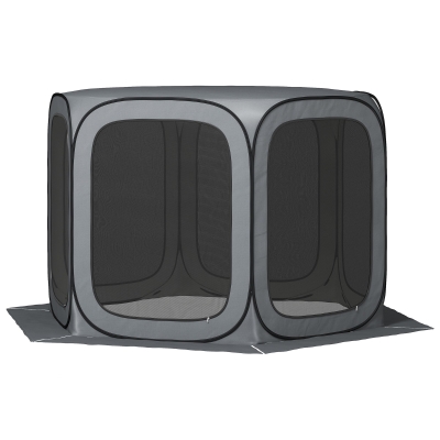 Camping Tent 133.9" L x 133.9" W x 86.6" H Dark Gray