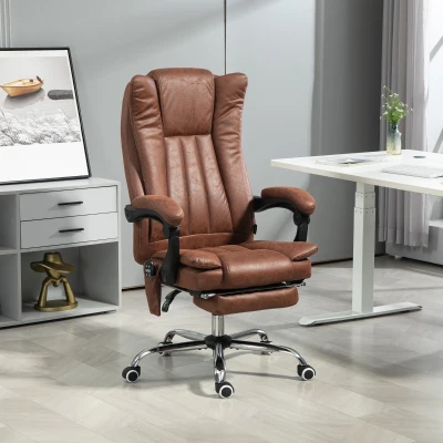 Massage Office Chair 24.5" x 26.5" x 47.25" Brown