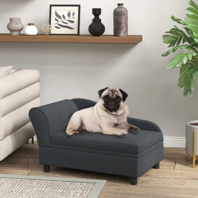 Pet Sofa 29.9" L x 17.7" W x 16.9" H Dark Gray