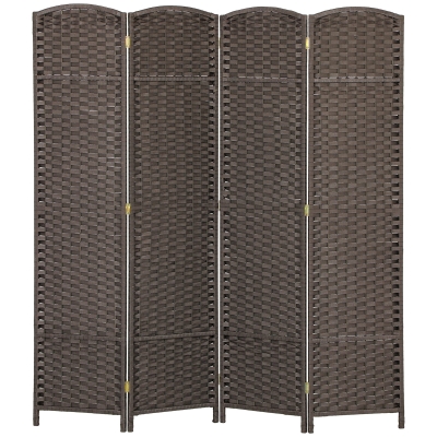 Room Divider 63" W x 0.6" D x 66.9" H Brown