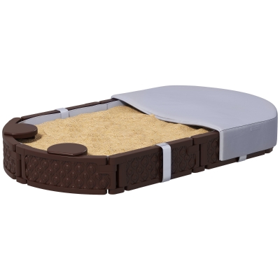 Kids Sandbox 70.9" L x 42.1" W x 8.7" H Brown