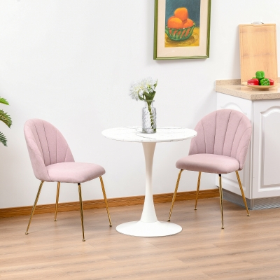 HOMCOM living room modern mid century accent fabric restaurant Lounge elegant side seat comfortable indoor furniture padded kitchen