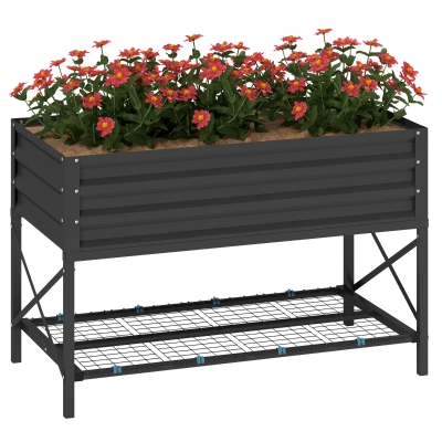 Raised Planter 41.75" L x 21.25" W x 30" H Dark Gray