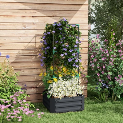 Garden Bed 24" W x 24" D x 55" H Dark Gray