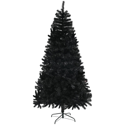 HOMCOM 9ft Unlit Black Christmas Tree, 2132 Branch Tips