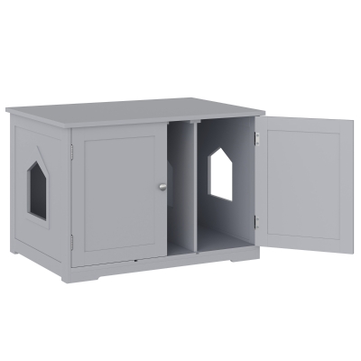 Cat Litter Box 29.5" x 20.75" x 20" Dark gray