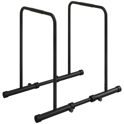 Soozier Adjustable Dip Station, Push Up Bars with 6 Width and 2 Height Levels for Home Gym Fitness Workout