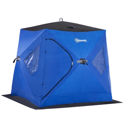 Ice Fishing Tent 70.75"L x 70.75"W x 70.75"H Blue