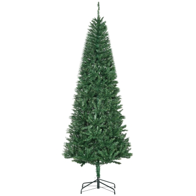 HOMCOM 7' Unlit Artificial Christmas Tree with Realistic Tips, Green