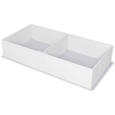 whelping box 96.1" L x 47.2" W x 18.9" H White