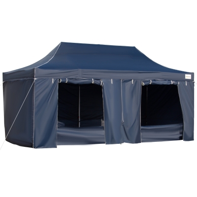 Outsunny 10' x 20' Pop Up Canopy Tent, Blue, Height Adjustable
