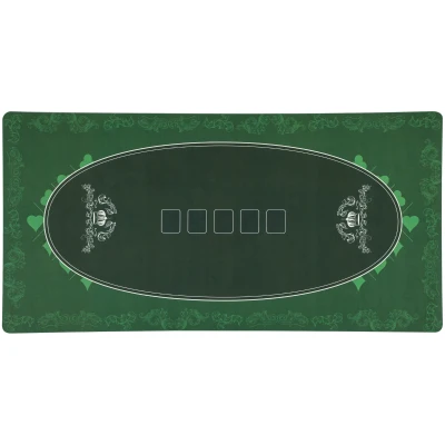 Soozier Poker Table Top Poker Mat for 6 Player, Green