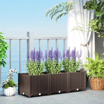 Garden Bed 47.2" L x 15.7" W x 14.6" H Brown