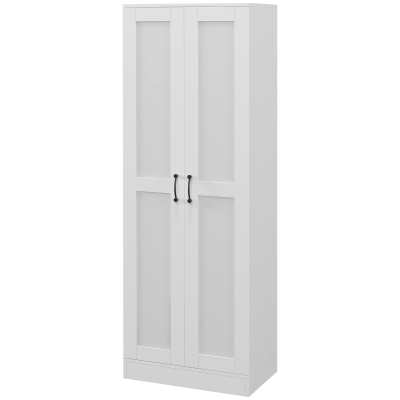 HOMCOM 69" Pantry Cabinet with Storage, Kitchen Pantry Storage Cabinet with Soft Close Doors and Adjustable Shelves, White