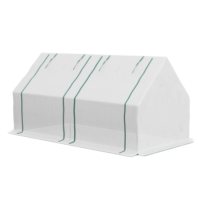 Outsunny 6' x 3' Portable Greenhouse, Clear with 2 Windows