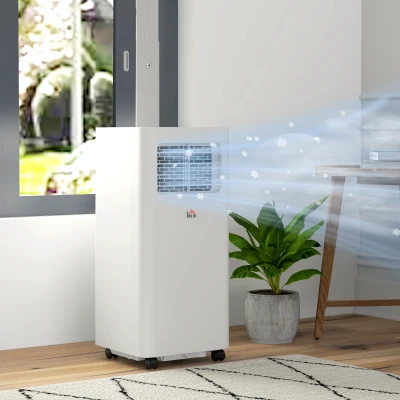 HOMCOM 8000 BTU Mobile Air Conditioner with Dehumidifier, White