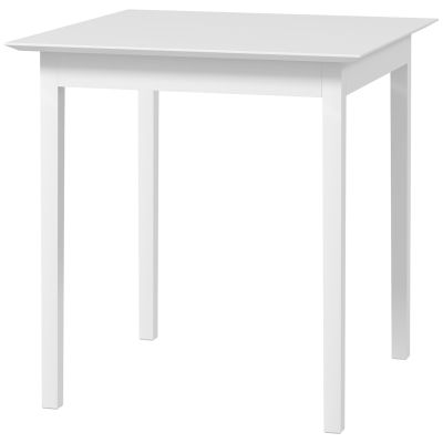 HOMCOM 30" Square Dining Table, Farmhouse Dining Room Table with Pine Wood Frame, Space Saving Small Kitchen Table, White