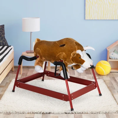 Qaba Kids Rocking Horse Rodeo Bull with Sounds, 3+ Years