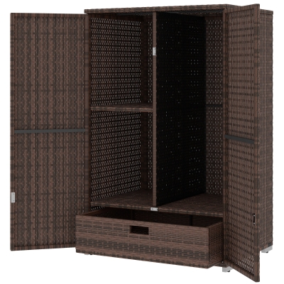 Outdoor Storage Cabinet 31.5" L x 23.6" W x 47.2" H Brown
