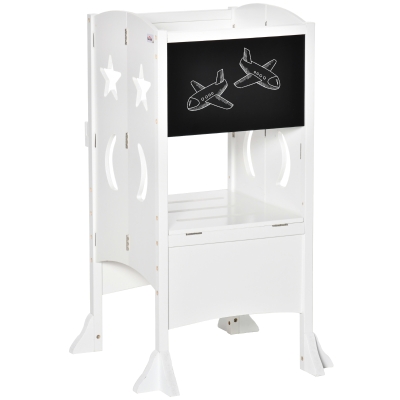 Kid's Kitchen Step Stool,  22.25" x 22.25" x 37" White