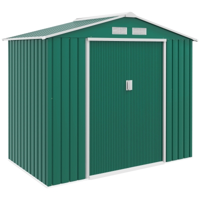 Outsunny 7' x 3.6' Backyard Garden Tool Storage Shed with