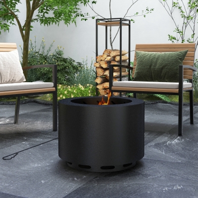 Fire Pit Φ19" x 14.25" H Black