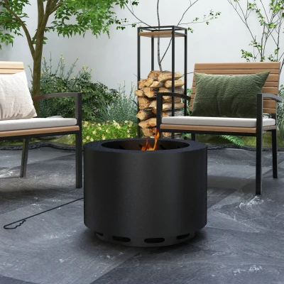 Fire Pit Φ19" x 14.25" H Black