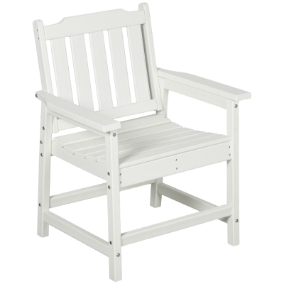 Patio Chair 23.5"W x 26.5"D x 34.25"H White