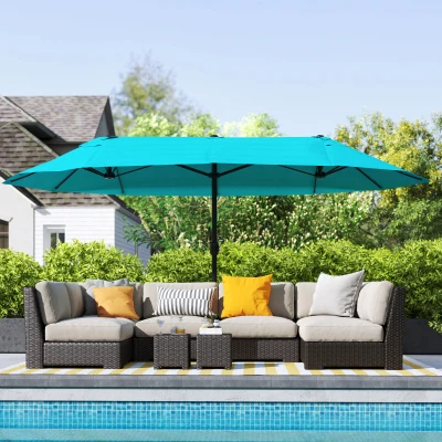Patio Umbrella 179.25" L x 104.25" W x 93.75" H Blue