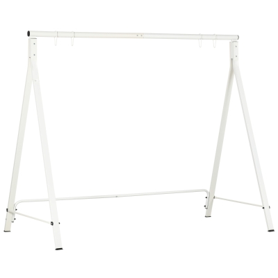 Outsunny Heavy Duty Metal Porch Swing Stand, 528 LBS, White
