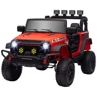 Qaba 12V Ride-On UTV Car w/ Bluetooth, Remote, Red