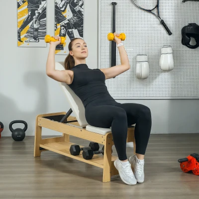 Dumbbell Bench 46.9" L x 14.8" W x 16.9" -44.1" H White