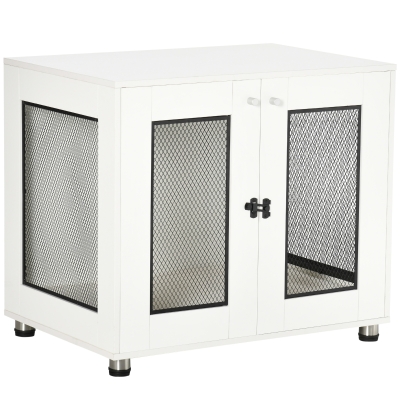 Dog Cage 31.5" x 21.75" x 27.5" White