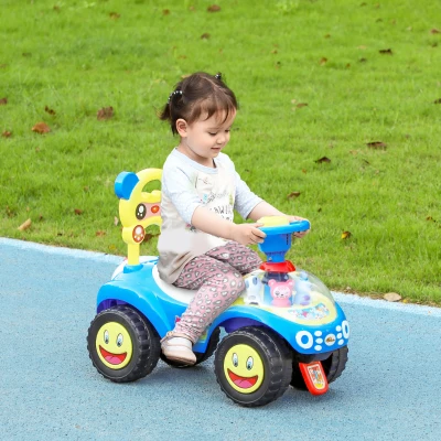 Kids Sliding Car 24.4" L x 11.6" W x 19.1" H Blue