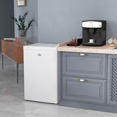 HOMCOM Upright Freezer, 3 Cu.Ft Mini Freezer with Reversible Single Door, Adjustable Thermostat for Home, Dorm, White